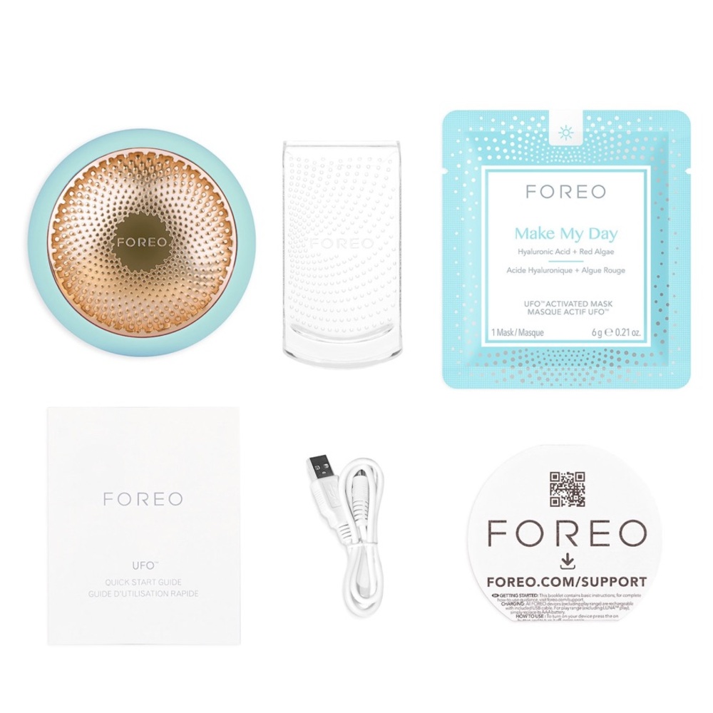 FOREO UFO 2 Mint and Gold Skincare Set